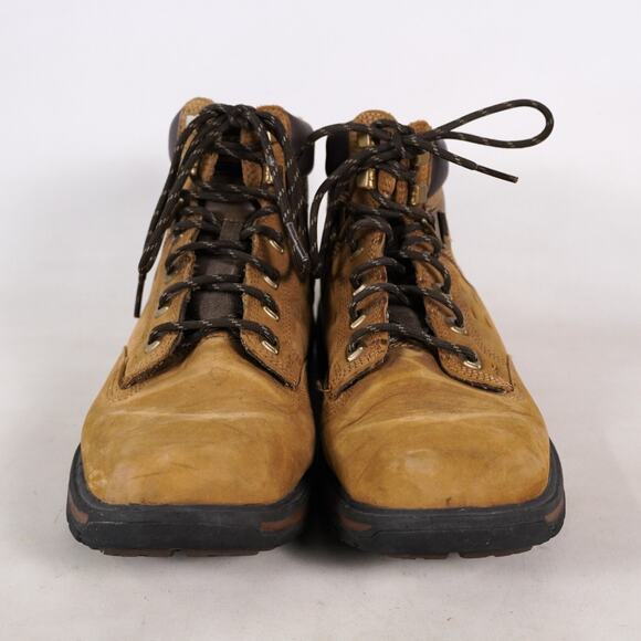 Skechers Relaxed Fit Leather Work Boots Men 7 Hiking Shoes 64264 Camel Tan Brown main image 6